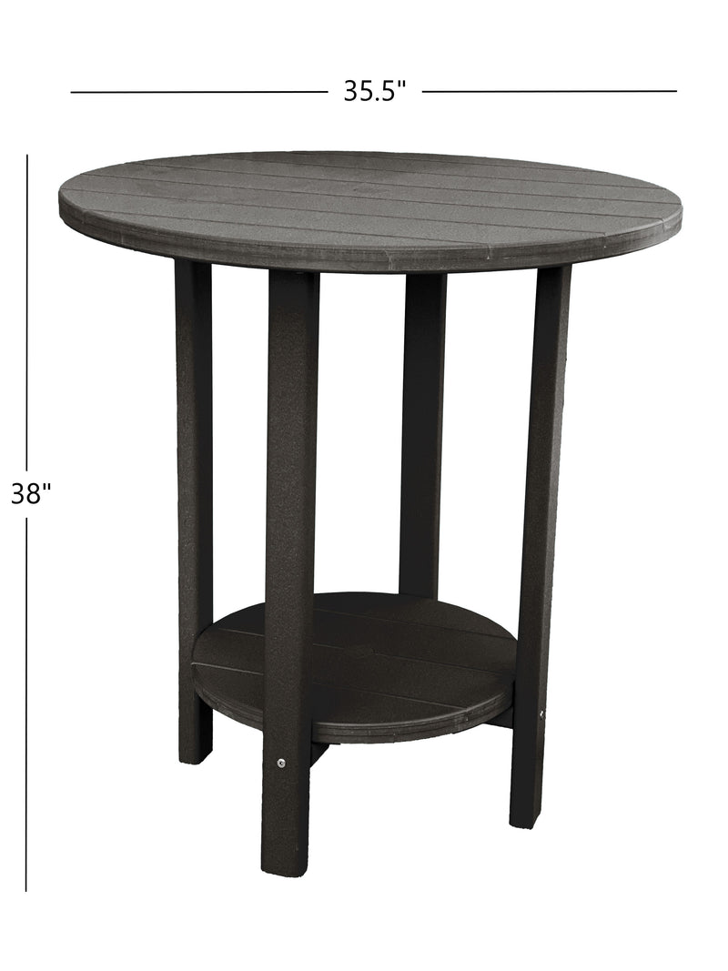 black tall outdoor bistro table dimensions