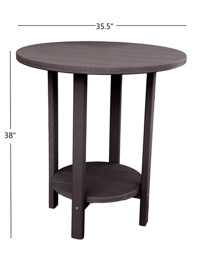 brown tall outdoor bistro table dimensions