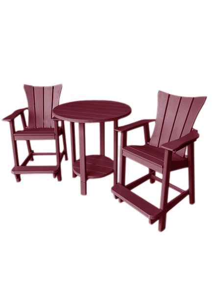 Tall deck chairs and table hotsell