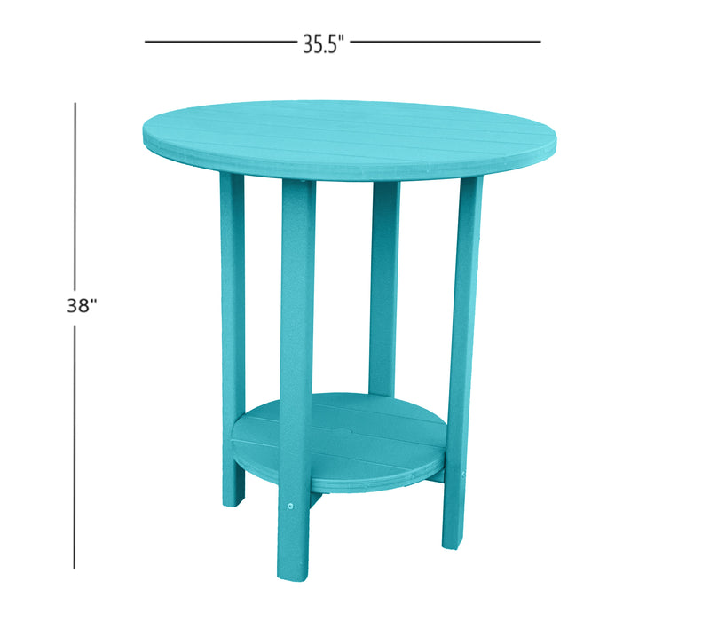 teal tall outdoor bistro table dimensions