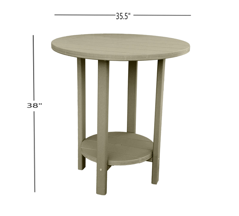 tan tall outdoor bistro table dimensions