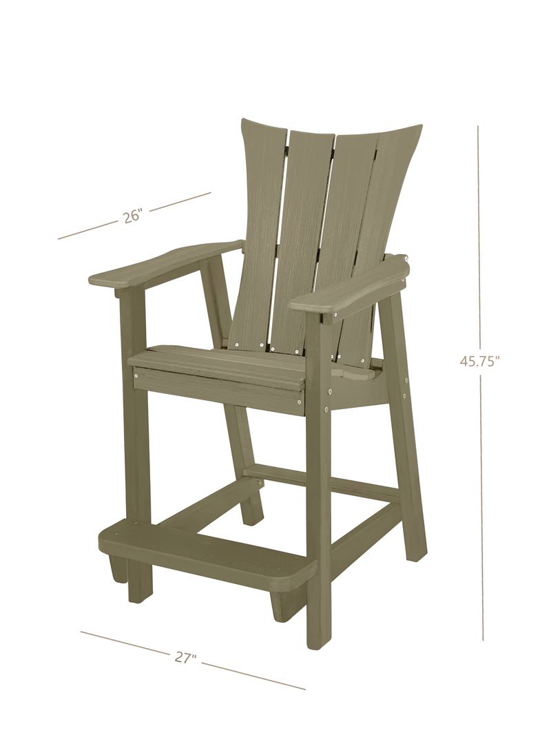 tan tall bistro chair dimensions