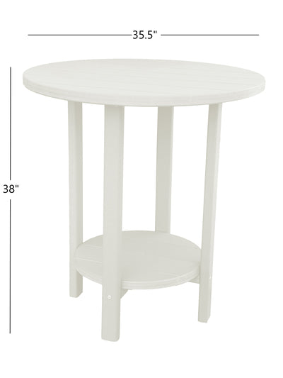 white tall outdoor bistro table dimensions