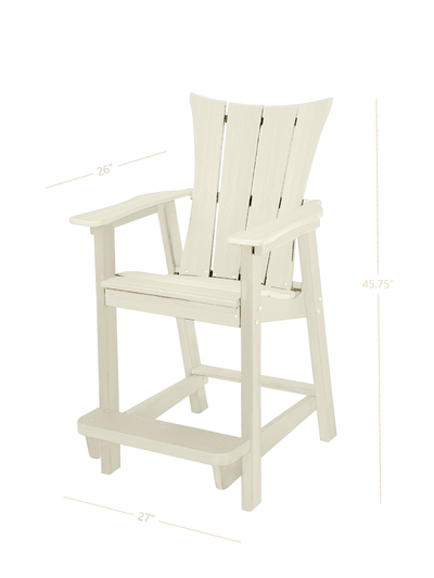 white tall bistro chair dimensions