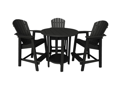black outdoor pub table set