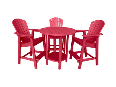 cranberry red outdoor pub table set