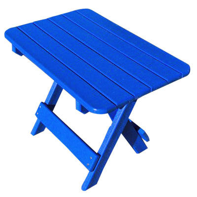 blue patio side table poly outdoor furniture