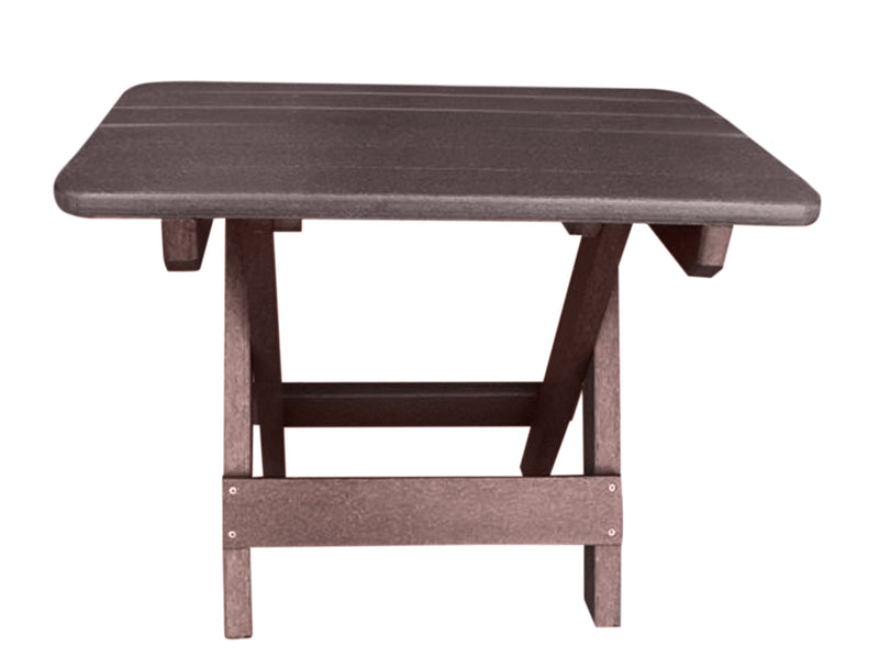 brown small outdoor patio side table