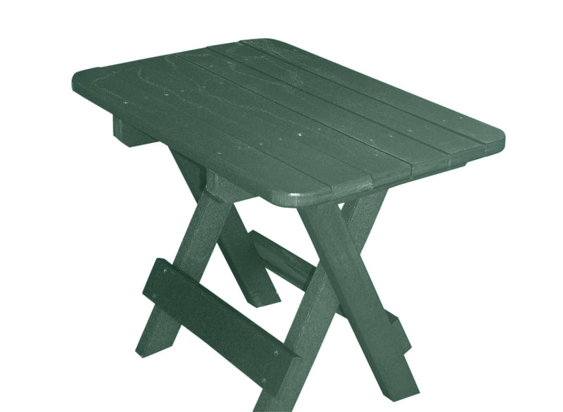 green small outdoor patio side table