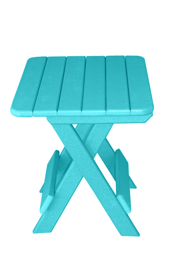 teal small outdoor patio side table