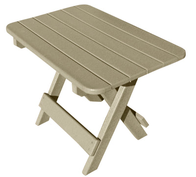 tan small outdoor patio side table