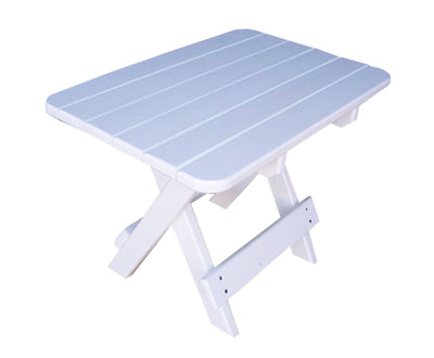 white small outdoor patio side table