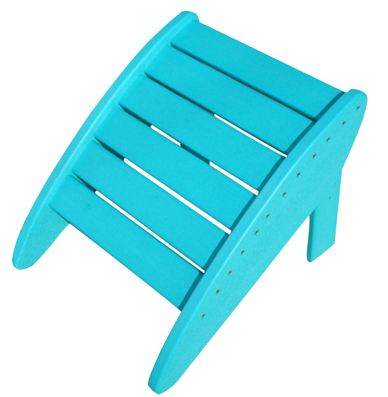 teal adirondack chair footrest