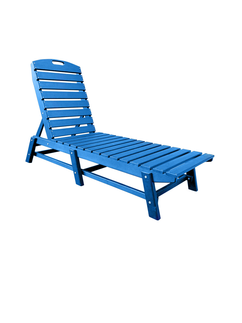 outdoor chaise lounge pool chair blue