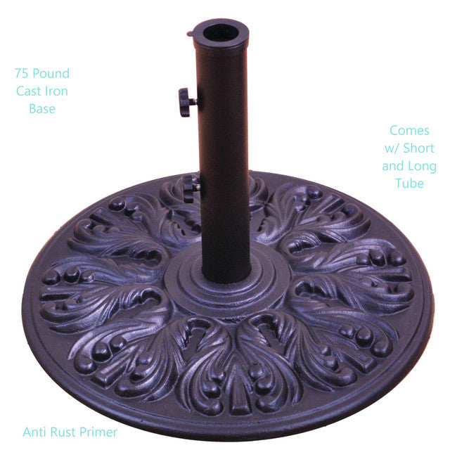 75 pound patio umbrella base 75 lb. Cast Iron European Umbrella Base