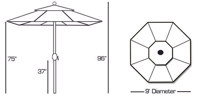 9 ft. Auto Tilt Patio Umbrella