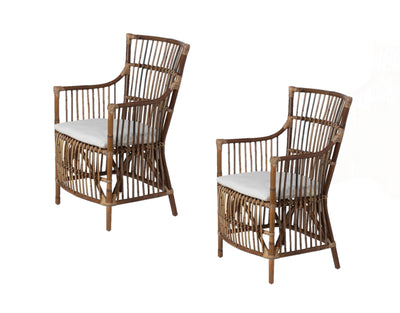 vintage rattan chairs set of 2