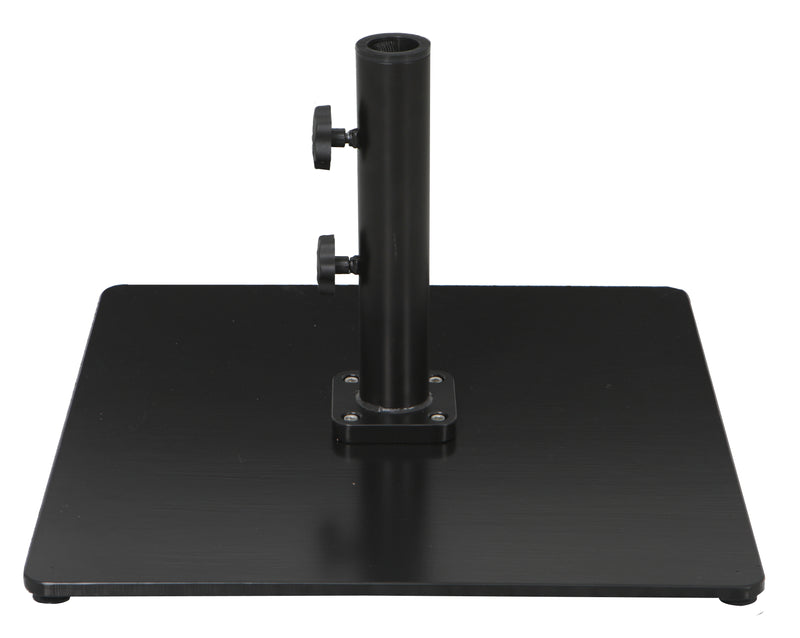 60 pound patio umbrella base Best Choice Products 81lb. Heavy Duty Square Concrete Rolling Stand with Locking Wheels, Handles -Black Ideal for patios Darby Home Co Ronda Outdoor