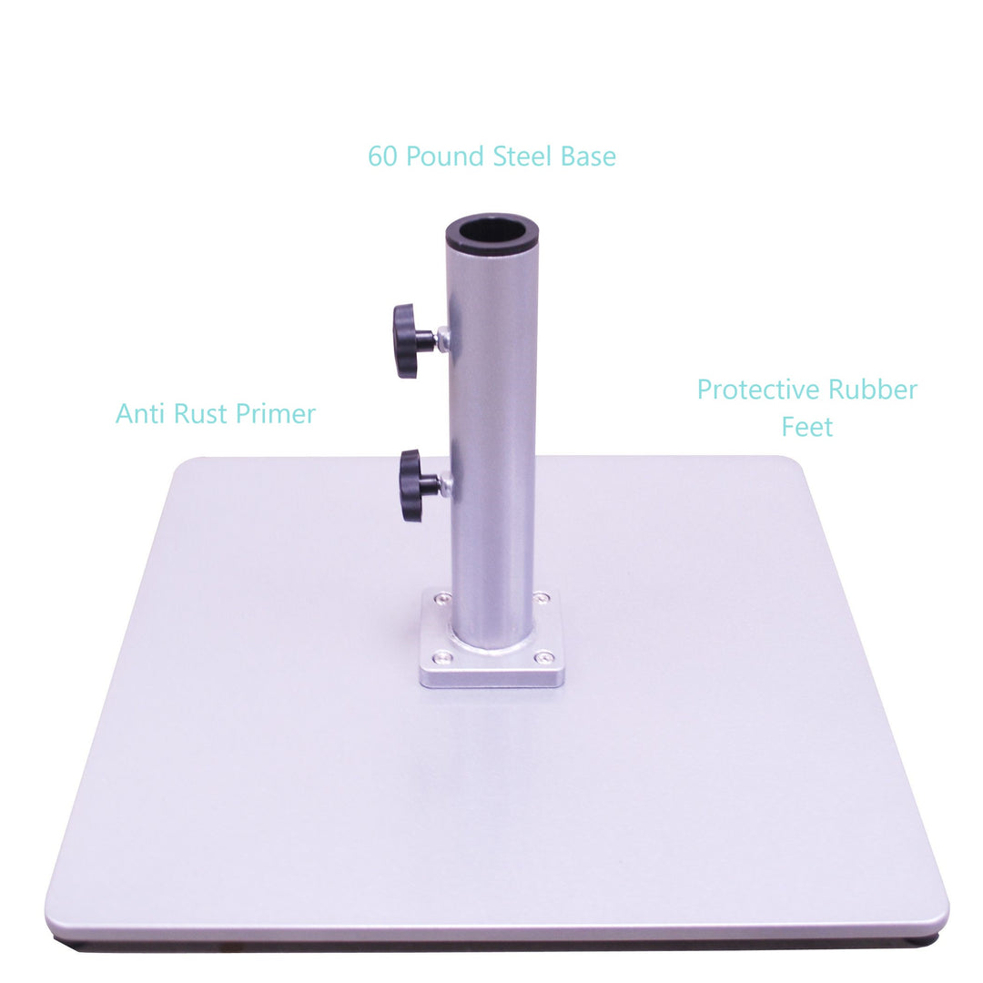 60 pound patio umbrella base 60 lb. Steel Heavy Duty Square Patio Umbrella Base