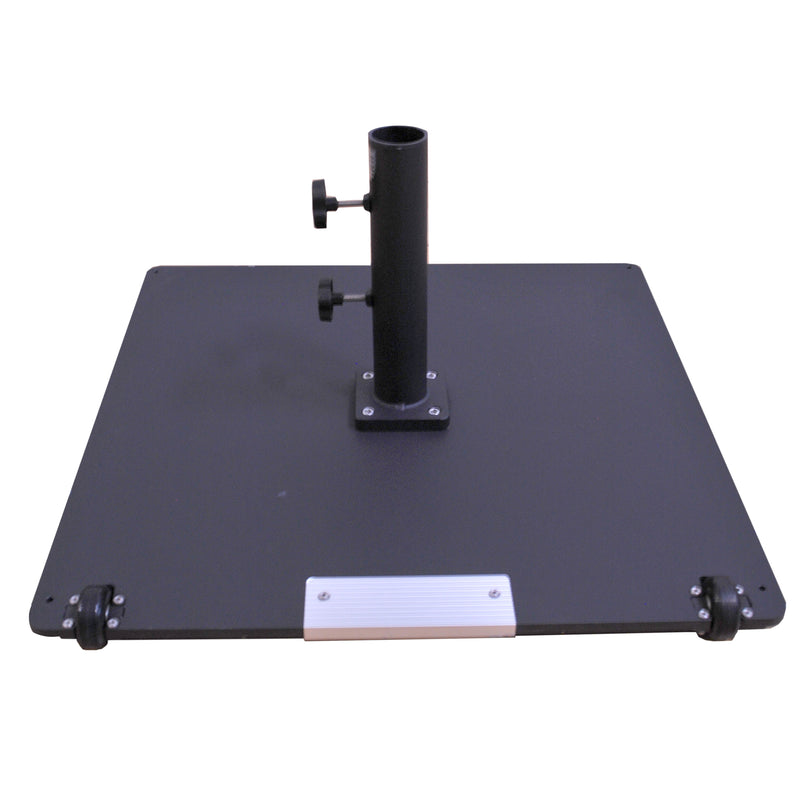 heavy patio umbrella base with wheels 95 lb. Steel Plate Patio Umbrella Base with Wheels