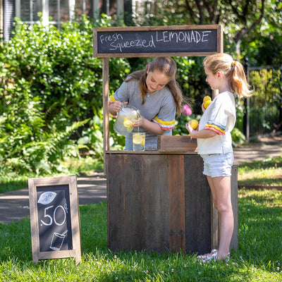 Wood Lemonade Stand and Matching Sign