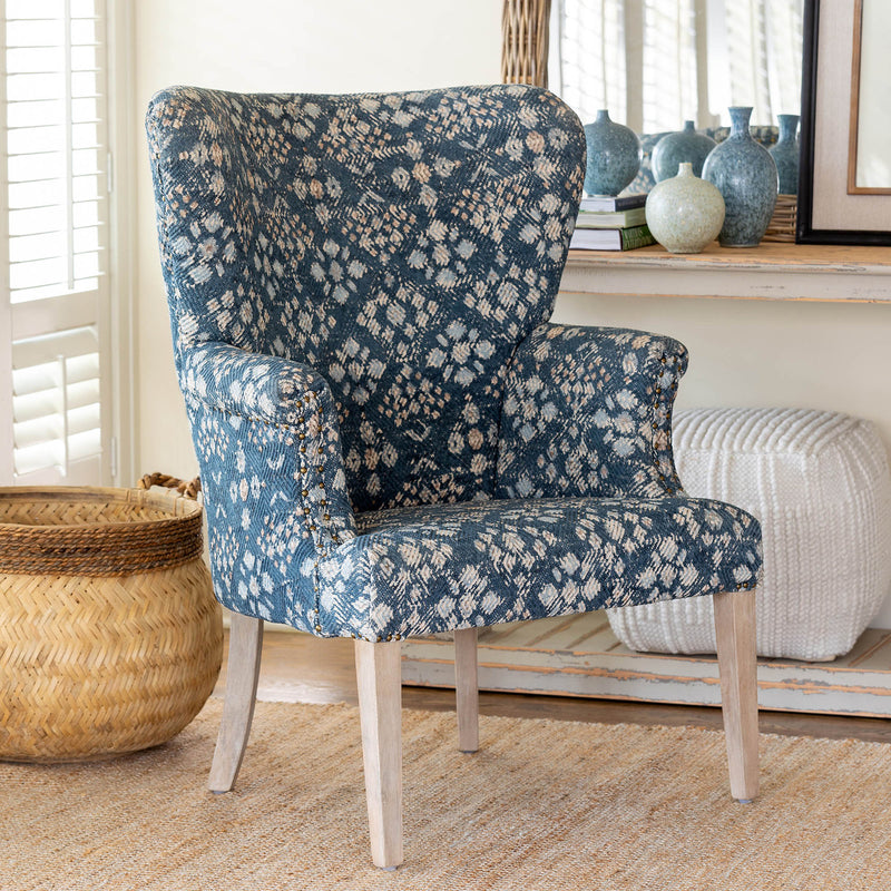 blue coastal accent chair