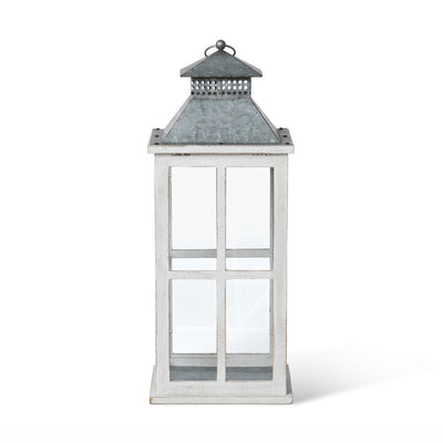 Coastal Whitewash Lantern, Medium
