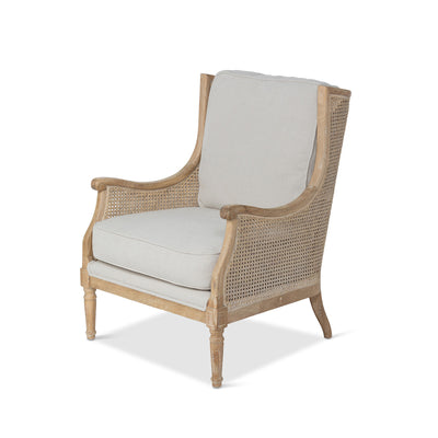 Maritime Cane Wing Back Accent Chair