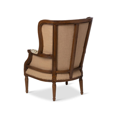 Flourish Pattern Wing Chair