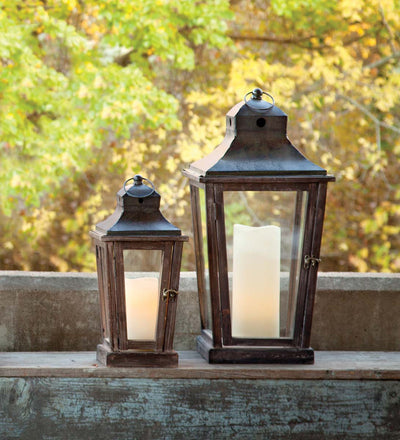 Pleasant Valley Candle Lantern, Set of 2