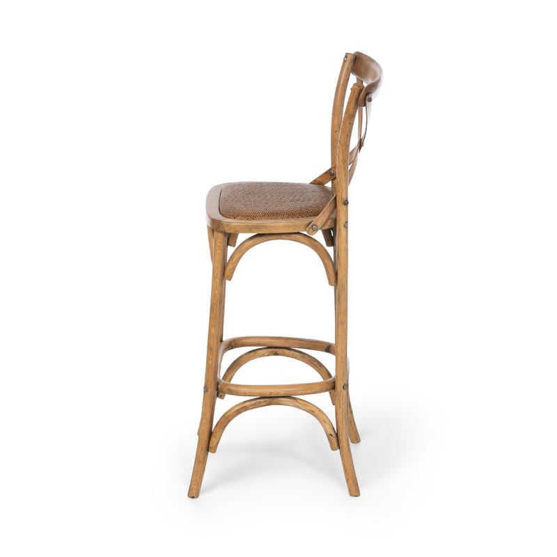 French Country Wooden Barstool