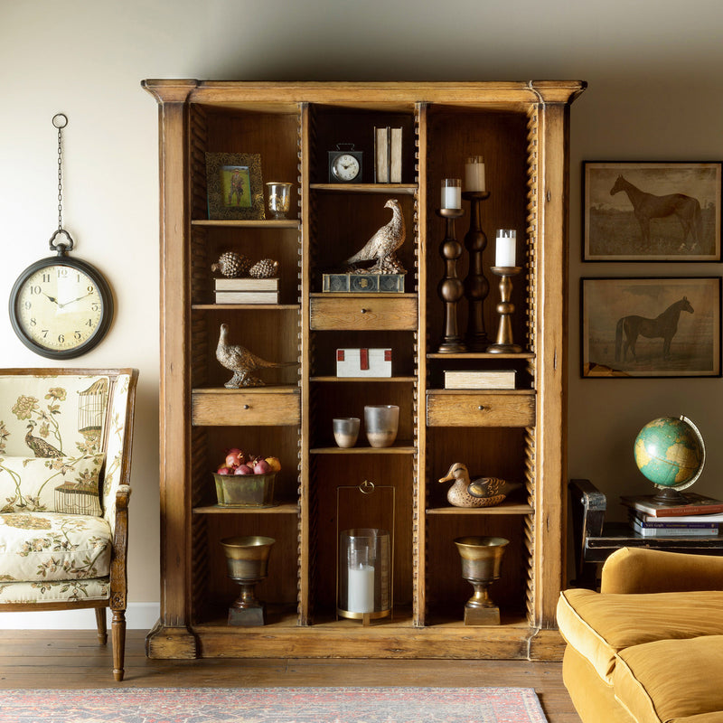 Bradley Large Wooden Bookcase Cabinet
