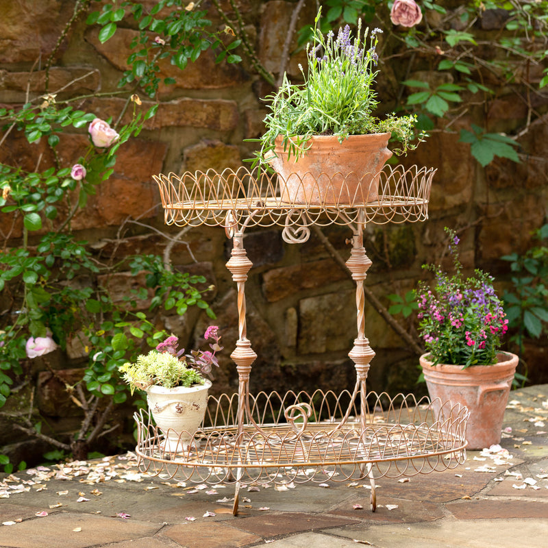Tiered Victorian Wire Plant Stand