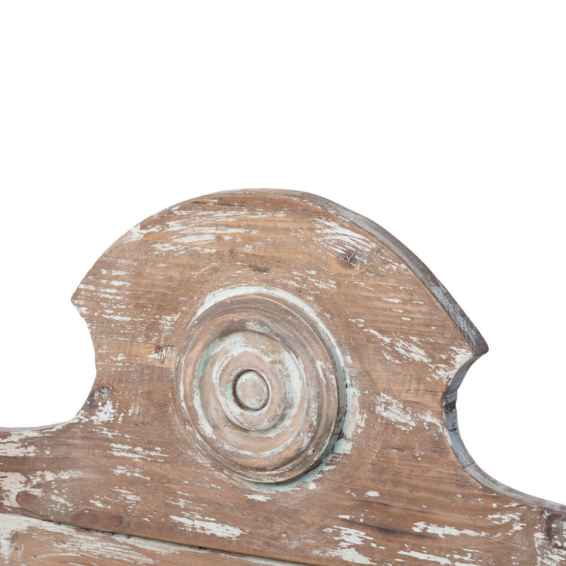 French Country Distressed Wood Bench