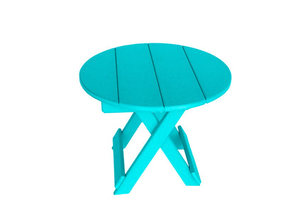 teal poly adirondack side table