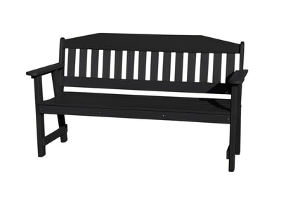black all weather outdoor bench