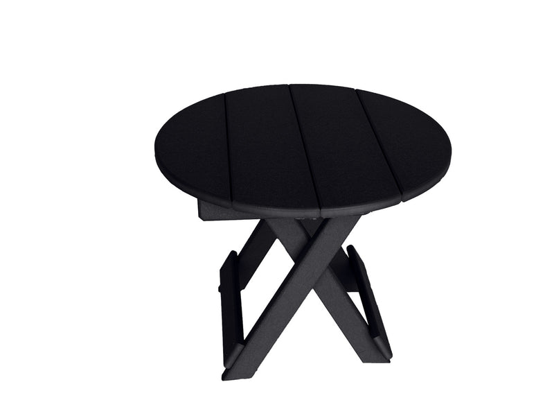 black poly adirondack side table