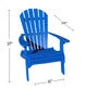 blue poly adirondack chair dimensions