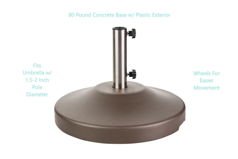 80 lb. Concrete & Resin Patio Umbrella Base