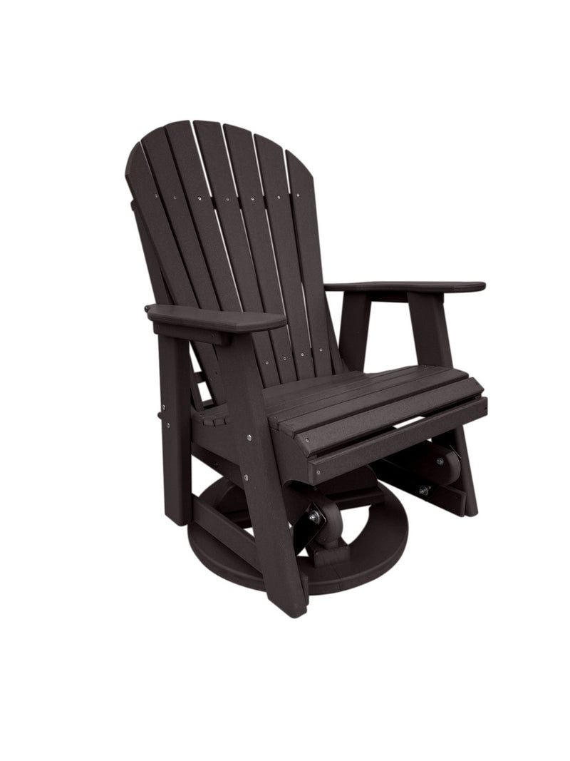 brown outdoor swivel glider chair