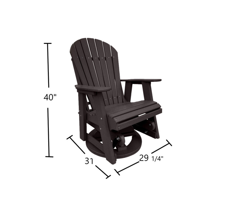brown outdoor swivel glider chair dimensions