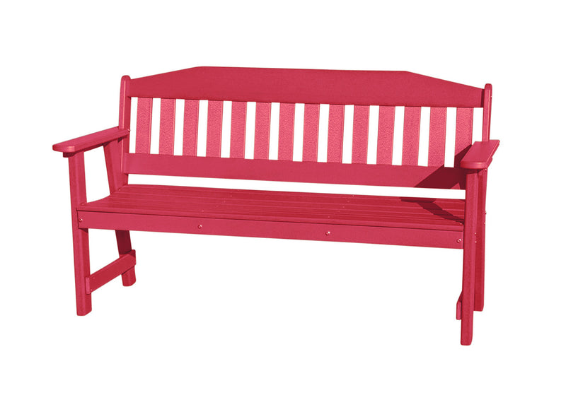 cranberry red all weather outdoor bench