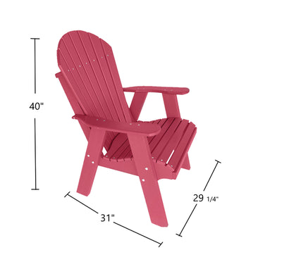cranberry red campfire chair dimensions for fire pit