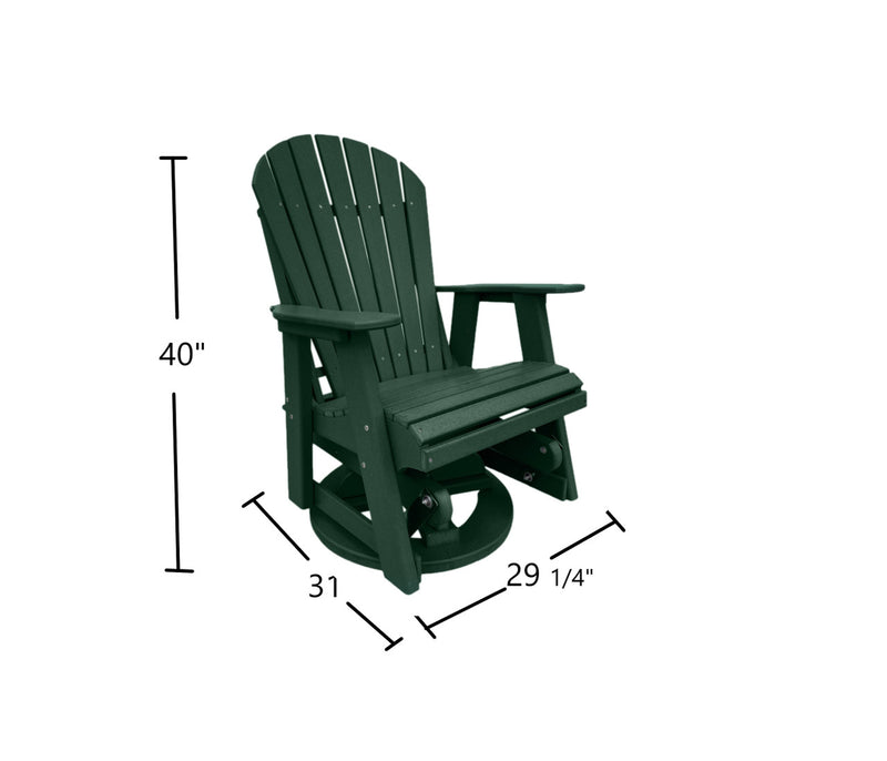 green outdoor swivel glider chair dimensions