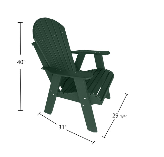 green campfire chair dimensions for fire pit