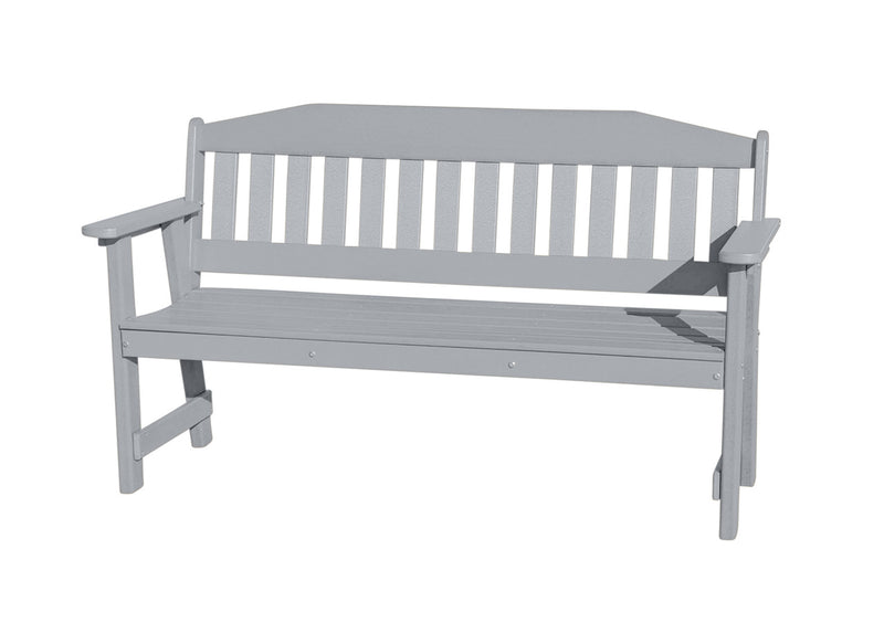 grey all weather outdoor bench
