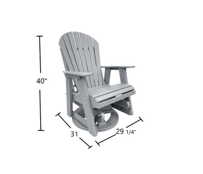 grey outdoor swivel glider chair dimensions