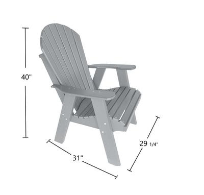 grey campfire chair dimensions for fire pit