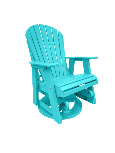 teal outdoor swivel glider chair
