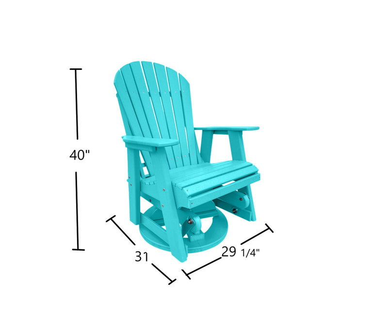 teal outdoor swivel glider chair dimensions